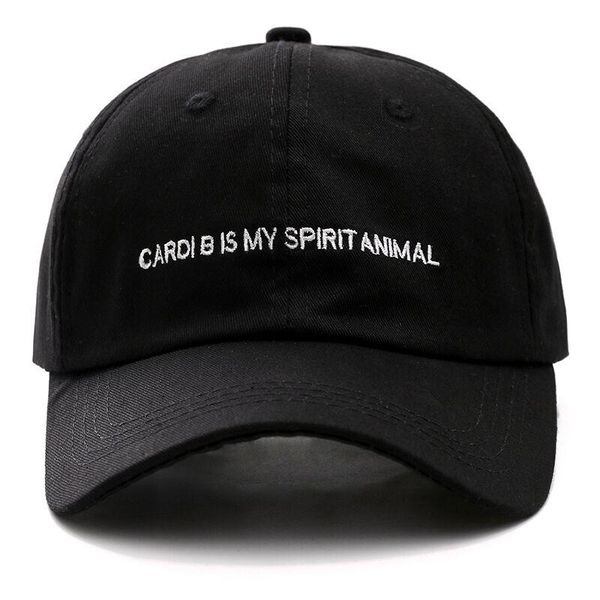 

есть дух регулируемая cardi мужчины бейсбол для hip cardib b bone cap хлопок женщины my hat папа животных sandman hop snapback sqcdvh bdehai, Black