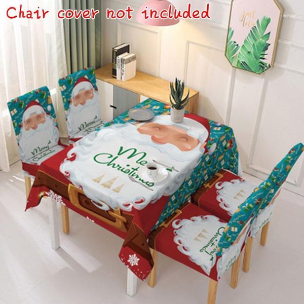 

1x 140*180cm santa christmas red tablecloth chair cover festive pattern decor chair cover home decors1