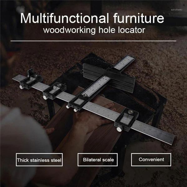 

selling 2020 adjustable woodworking drilling dowelling hole saw drill locator guide tool support wholesale and dropshipping1