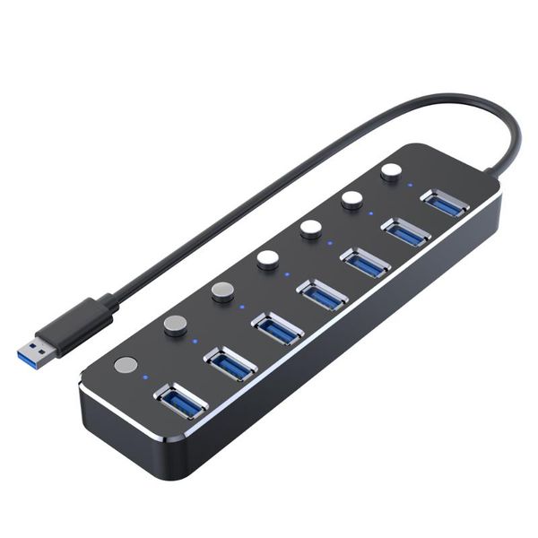 

7 usb 3.0 port control separately for transmission charging indicators charger hub for lapcomputer usb to port