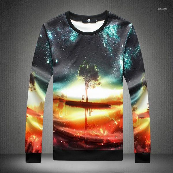 

wholesale-spring men's fashion 3d graffiti o neck sweatshirts hedging 2016 casual long sleeve autumn new hoodies m-5xl 4xl1, Black