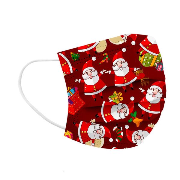

gift mask face children's designer santa masks snowman disposable christmas print kids men women fa