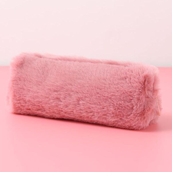 

large capacity pencil case plush pen storage zipper pencil case office organizer stationery bag cosmetic bag h-q jllpaq