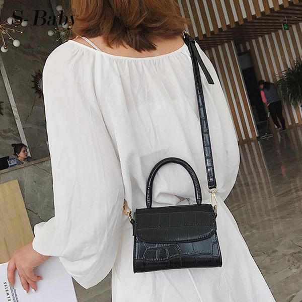 

mini small square bag 2020 fashion new quality pu leather women's handbag solid plain chain shoulder messenger bags bolso#y3