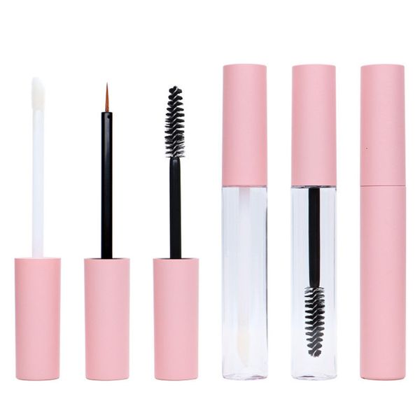 

10ml empty lip gloss tubes pink plastic cosmetic container refillable diy mascara eyeliner eyelash liquid tube