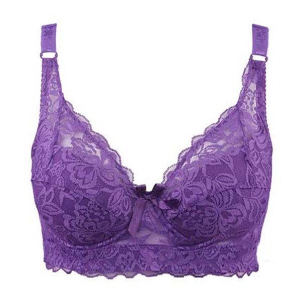 Kylie Rosa Mulheres Sexy Lace Bras Underwears para Senhoras Push Up Plus Size Fino Copo Sutiã Straps Bras Lingerie Feminina 201202