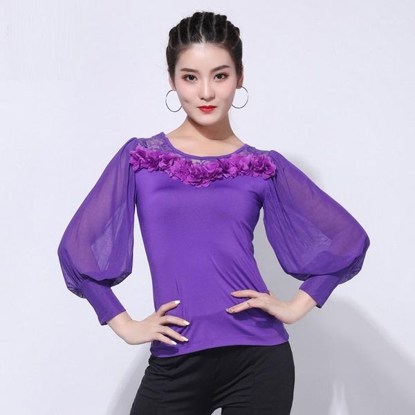 

h2650 latin dance women spring new style square dance performance clothing middle aged female fashion professional costumes1, Black;red