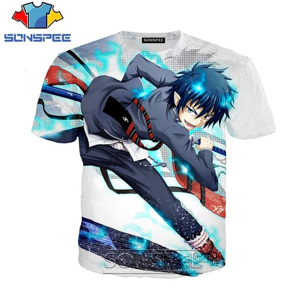 

anime ao no exorcist printed 3d print shirts graphic humor graphic men clothing