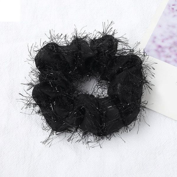 

симпатичные чистые цветные кольца для волос эластичные повязки элегантные волосы веревочки девушки волосы ткань сияющие волосы screws takes