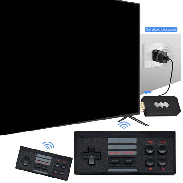 

4k hd video games player with 2.4g wireless handheld joystick gamepads hdtv 818 retro classic gaming portable game consoles for kids gift