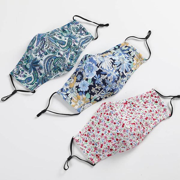 

universal fashion travel cycling running breathable, washable reusable floral cotton cloth men and women dust mask 10 nktqu