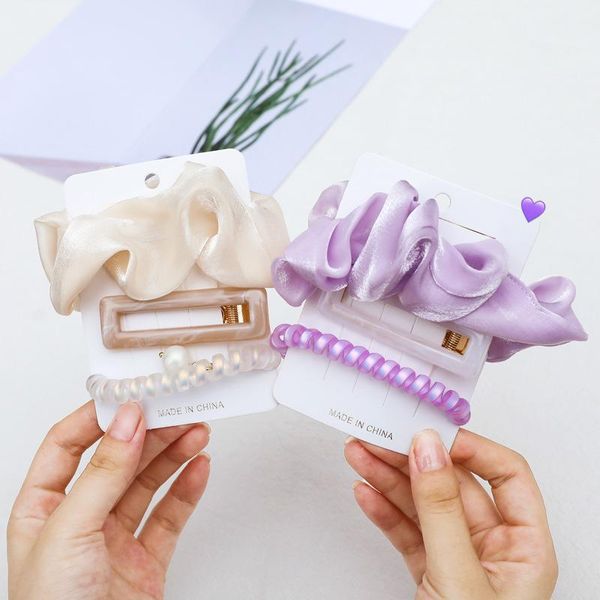 

hair bun maker summer style accessories phone line ring hipster intestine band set korean-style barrettes large ri, Brown