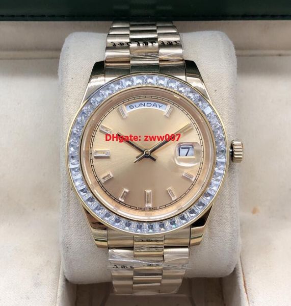 

12 style factory supplier watch 41mm 228238 diamond asia 2813 movement mechanical automatic mens men's watches, Slivery;brown