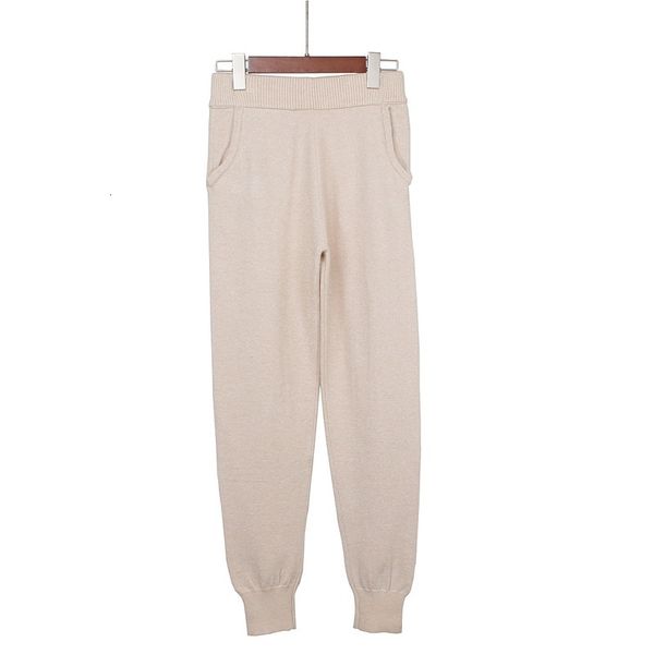 

2021 new glitter women casual harem knitted warm pants autumn winter sweater trousers with pockets 1nf7, Black;white