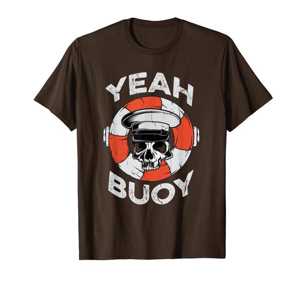 

yeah buoy pontoon boat captain pontooning t-shirt, White;black