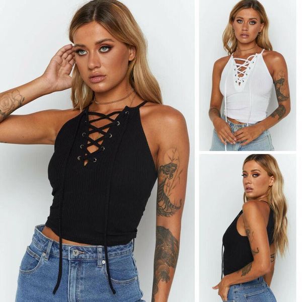 

women's tanks & camis fashion women camisole slim evening party sleeveless strappy v neck tunic vest tank, White