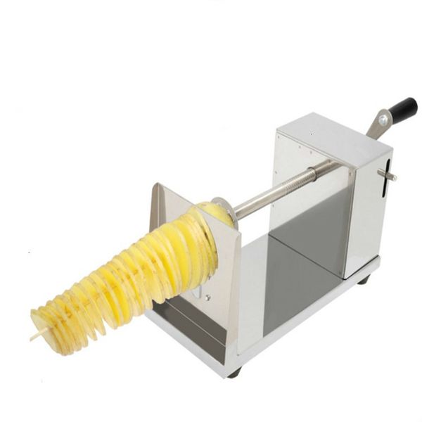 

manual stainless steel spiral potato slicer french fry tornado potato tower fruit vegetable cutter kitchen tool durable