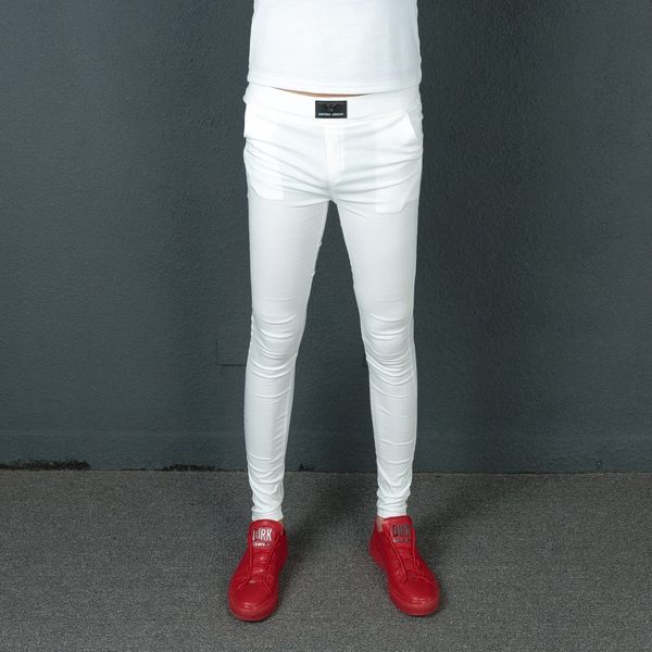 

gjmvr small legged fashionable men's spirit boy's nine point men's elastic and slim ankle-length 9 9-point pants ankle j5xug, Blue