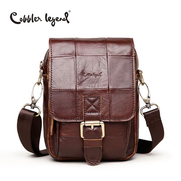 

cobbler legend fashion brand 2019 new men's vintage genuine leather messenger bag men male cowhide crossbody bags for men