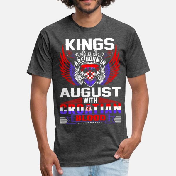 

короли родились в августе с хорватской кровью t shirt comic цифровой печати последних tracksuit толстовка толстовка