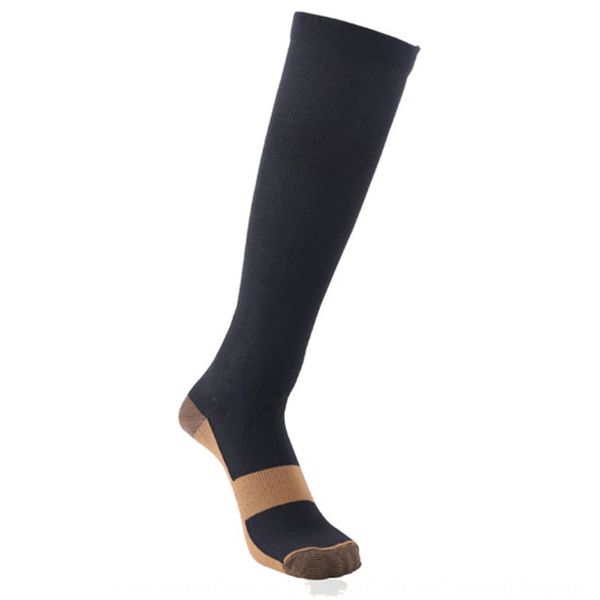 

anti varicose compression fitness running copper fiber thin leg pressure varicose compressed socks anti fatigue sports socks uaflf, Black