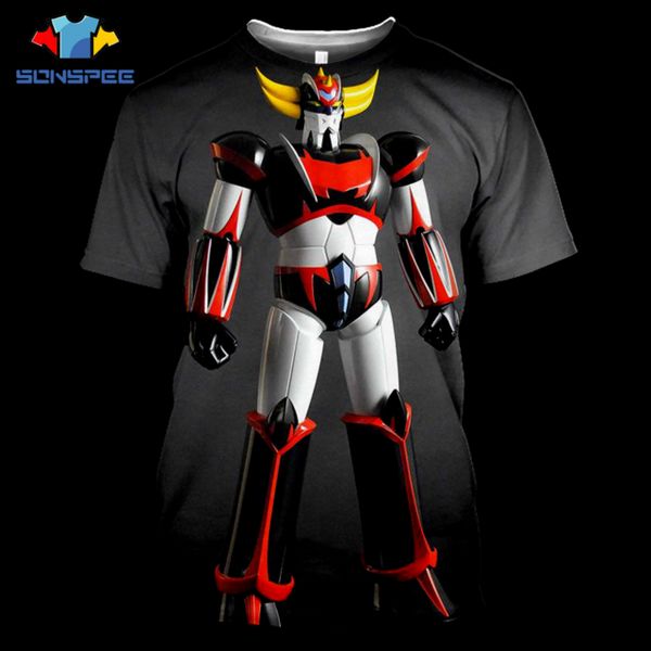 

men robot grendizer japanese anime classic mecha 3d print shirts graphic comics humor men clothing