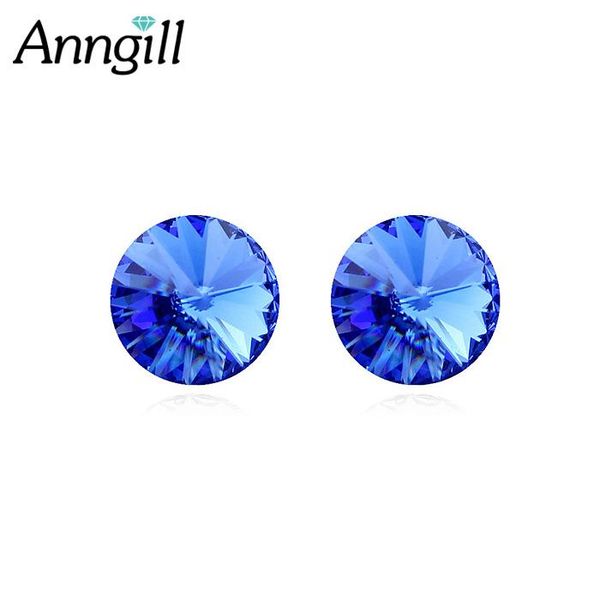 

stud round 0.8cm 100% crystal from earrings gift for women jewelry bijoux elegant, Golden;silver