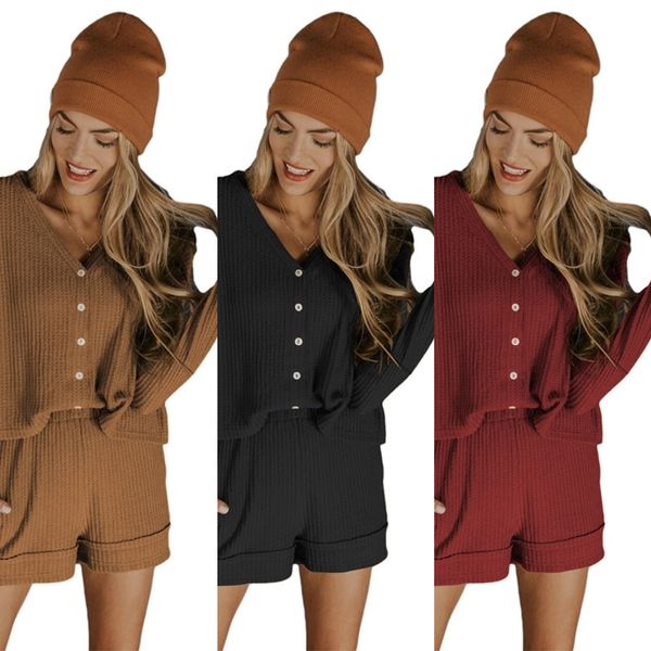 

2021 spring summer women's tracksuit long sleeve shirt+shorts two-piece suit clothing ladies casual home outfits sportswear g11204, White