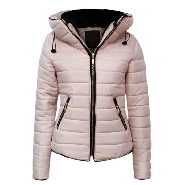 

2021 fashion new winter jacket hooded parka women jackets coat thicke down outerwear cotton padded over vfdg, Black