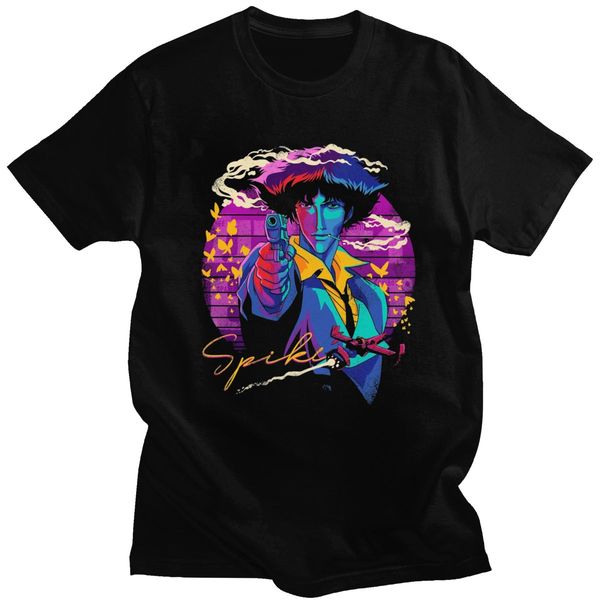 

sport vintage spiegel spike tshirt homme pre-shrunk cotton cowboy bebop tee shirt short-sleeve fashion anime manga t-shirt merch gift