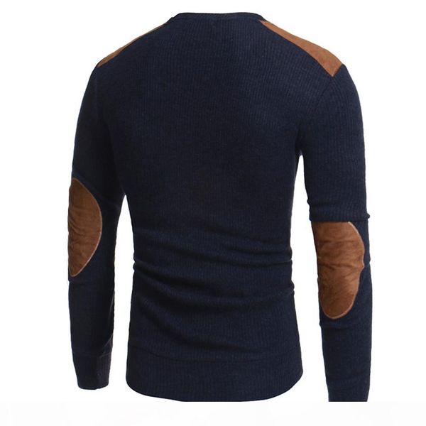 

men winter warm knitted sweater casual pullover round neck long sleeve slim top, White;black