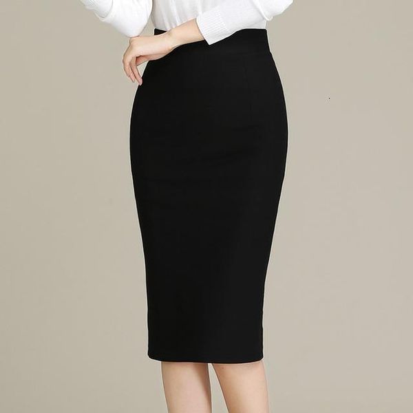 

plus size black red burgundy skirt women office business wear ladies work split skirt stretch hips-wrapped bodycon pencil skirt