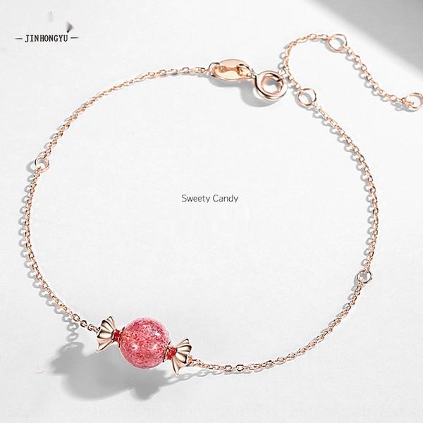 

дизайн конфета женского стерлингового серебра клубничного браслет браслет braceletstrawberry braceletjingsen серия сладкие небольшие свежие, Golden;silver