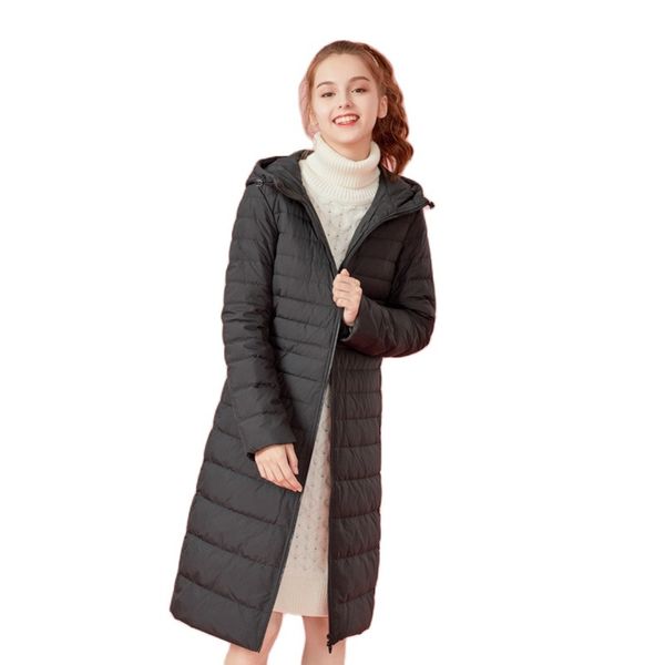 

semir с капюшоном пуховик женщин casaco feminino женщины зимняя куртка 2019 мода толстые вниз проложенный long coat womenx1016, Black;brown