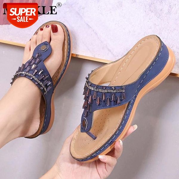 

mcckle women slippers summer ladies bling sewing clip toe sandals female flip flops wedges platform shoes fashion women's slides #4q8k, Black