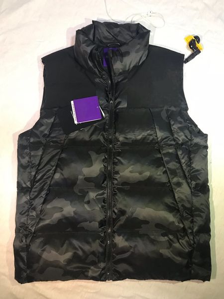 

new classic mens stylist coat printing parka warm winter vest men women winter feather overcoat ski jacket down vest coat size m-xxxl, Black;white