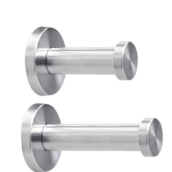 

2pcs column clothes hook stainless steel single hook wardrobe wall toilet wall single hook for bathroom kitch jlladi