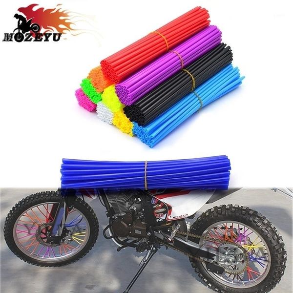 

motorcycle wheels & tires 72pcs universal moto dirt bike enduro off road wheel rim spoke skins covers for xr650r crf1000l yz 65 80 85 125 25