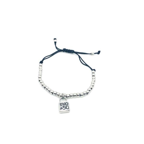 

charm bracelets unode50 direct selling cross border stainless steel bracelet knitting 4mm ball lock head women's pulseras mujer, Golden;silver