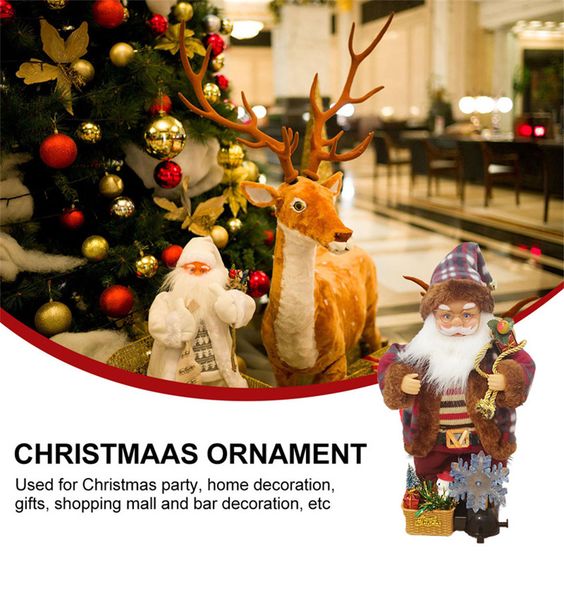 

with voice led christmas ornament plush santa clause figure light toys snoflake lamp 2020 2021 xmas party decoration gifts in stock f110702