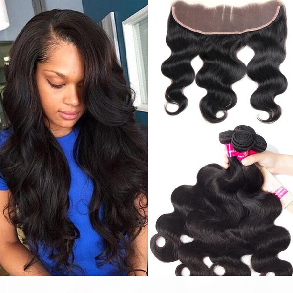 

brazilian body wave & straight loose wave deep wave curly 3 bundles with 13x4 ear to ear lace closure 100% brazilian peruvian malaysian hair, Black;brown
