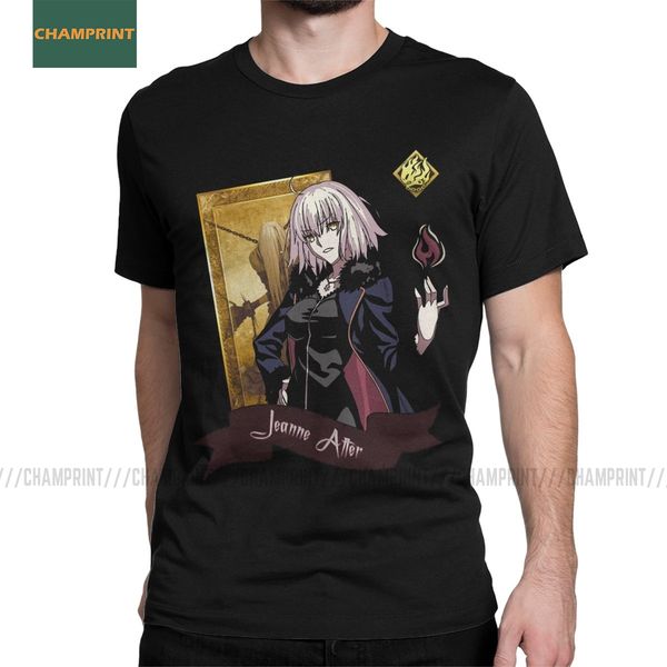 

sport jeanne alter avenger fate grand order t shirt men's pure cotton t-shirt anime quick star fgo arts extra attack tee short sleeve