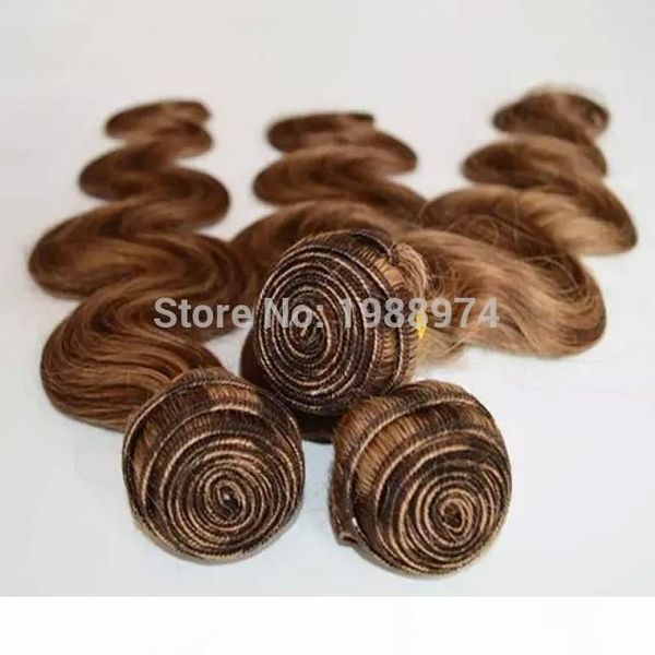 

piano color #8 613 mixe color virgin brazilian body wave remy human unprocessed hair human extensions highlight brown and blonde, Black