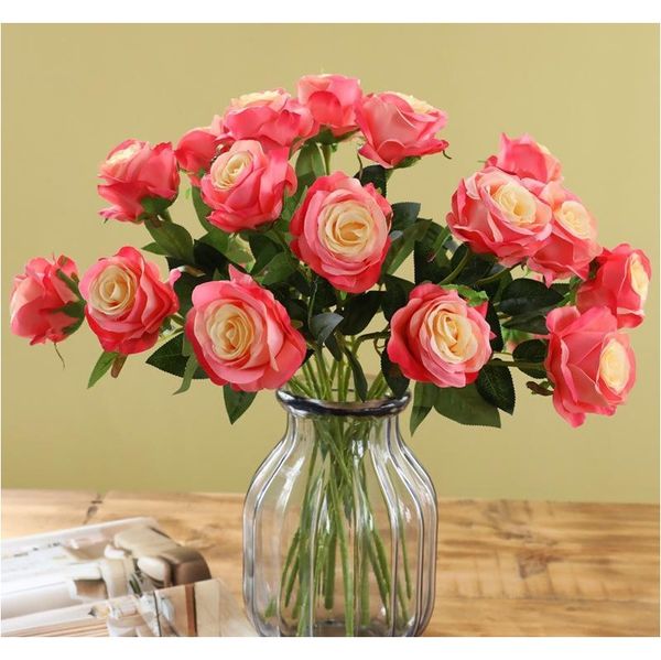 

artificial rose silk craft flowers real touch flowers for wedding christmas room decoration50cm about valentine's jlldpg mx_home