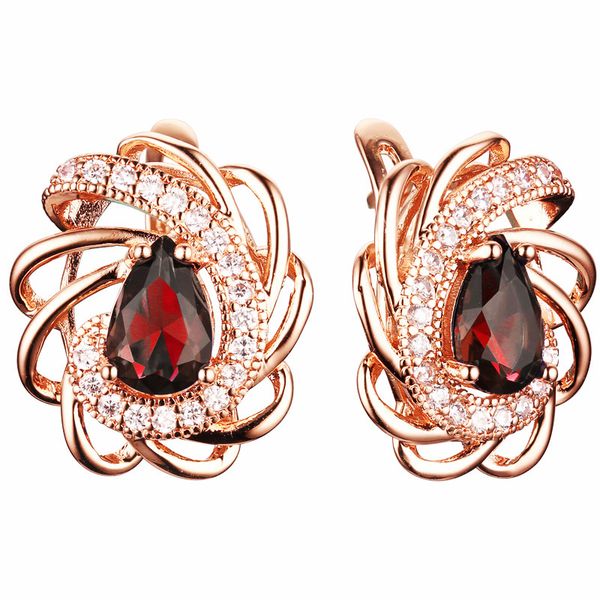 

boho earrings rose gold color fashion jewelry flower shape design women earrings, Silver