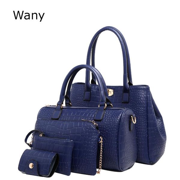 

women handbag 5 pcs/set sell ladies composite bag fashion crocodile grain shoulder bag new messenger tote