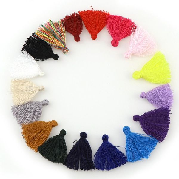 

30 3cm colorful random cotton tassel charms tassels earring silk satin for earring jewelry making diy craft materials h wmtazc