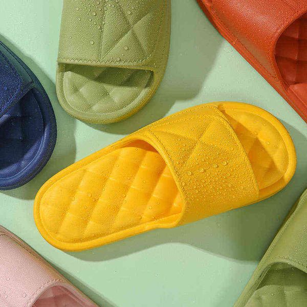 

women indoor bathroom thick platform slippers summer beach eva soft sole slide sandals leisure men ladies antislip sandals shoes y220214, Black