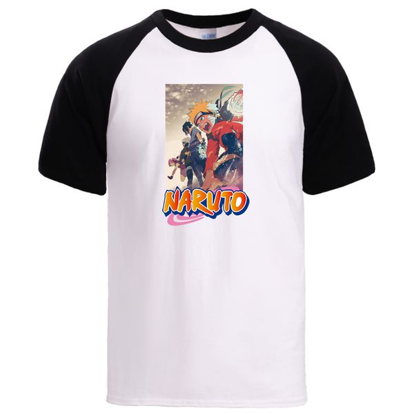 

japen anime naruto mens causal loose crewneck raglan sleeve tee brand short sleeve harajuku tshirt hooded sweatshirt hoodie men t shirt