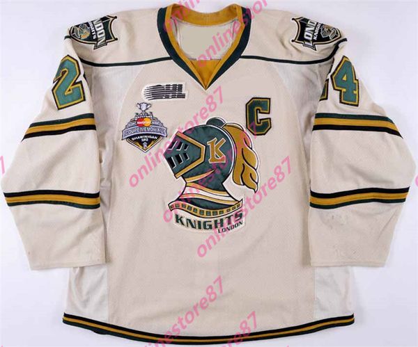 

2011 jarred tinordi london knights game worn jersey 2012 memorial cup p match team letter vintage hockey jerseys men youth women, Black